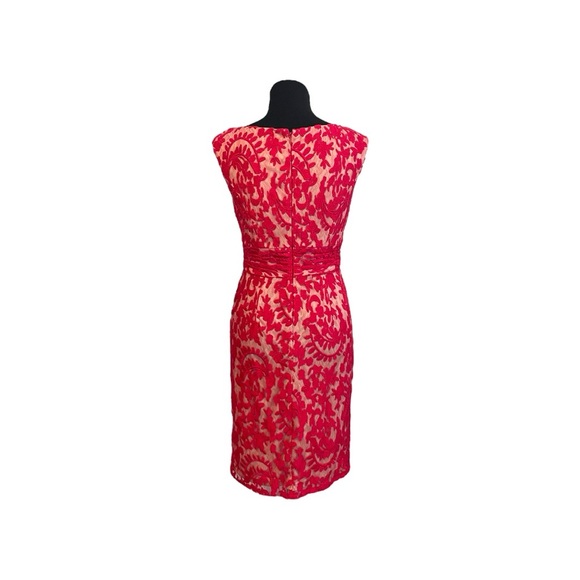 Adrianna Papell Red Lace Sheath Dress NWT - Picture 5 of 11